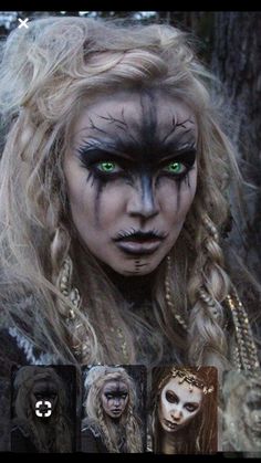 Viking Makeup, Halloween Makeup Witch, Makeup Zombie, Halloweenský Makeup, Halloween Make-up Looks, Witch Makeup, Smink Inspiration