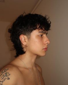 Mullet Front View, Low Burst Fade Mullet, White Boy Mullet, Mens Mullet, Long Curly Hair Men, Under Cut, Drop Fade Haircut, Mens Haircuts Short Hair, Short Hair Tomboy