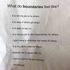 THIS THIS THIS! Saying No and setting boundaries is as Piece Of Paper, Note To Self, Good Advice, Make Me Happy, Self Improvement, Boundaries, Life Lessons