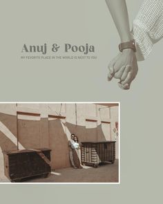 an image of two people holding hands with the words ann and poola on them