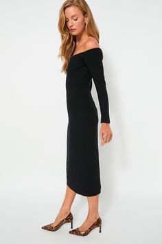 Exude elegance in the Alva Dress. This chic maxi boasts an off-the-shoulder neckline and fitted silhouette that creates a classy, sophisticated look. The zip closures at the wrists allows for a snug fit through the sleeves. Pair with silver or gold accessories and heels for black tie events, weddings, and formal dinner parties. Off-the-shoulder neckline Invisible back zip closure Long sleeves with zip closures at wrist Fitted silhouette Midi length Lined Material: 100% Polyester (outer), 97% Pol Black Tie Events, Cocktail Attire, Formal Dinner, Black Tie Event, Gold Accessories, Fitted Silhouette, Dinner Parties, Pullover Sweatshirts, Sophisticated Look