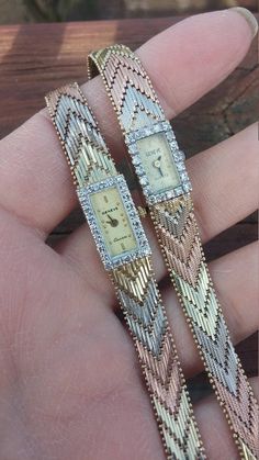 Jaeger Lecoultre Watches, Beaded Watches, Vintage Watches Women, Handmade Watch, Handmade Jewelry Diy, Rose Gold Jewelry