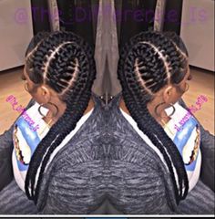 Introducing the #3Goddess braids to the side ☎️Call or Txt (404)784-1420 to Schedule in hair appt. Ask for "Fran" ❌NO GEL ❌NO RELAXER NEEDED ❌NO EDGE CONTROL Classes Coming Soon✂️ OCTOBER 25th DVD Available  #goddessbraids #GodessBraid #twobraids #braid #braids #underbraid #underbraids #atlsalon #atlhairstylist #atlantahair #atlhair Braids To The Side, Medium Size Braids, Tree Braids Hairstyles, Under Braids, Yellow Blonde, Yarn Twist, Twisted Hair, Tree Braids, Big Braids