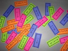 many different colored pieces of paper with numbers and times on them are arranged in the shape of rectangles