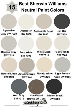 the best shelvein williams neutral paint colors for walls and ceilings in various shades