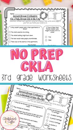 no prep gra worksheet for 3rd grade students with colored pencils and crayons