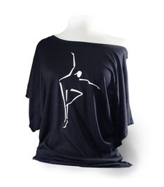 a t - shirt with a white silhouette of a ballerina on it