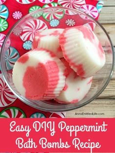 an easy diy peppermin bath bomb recipe