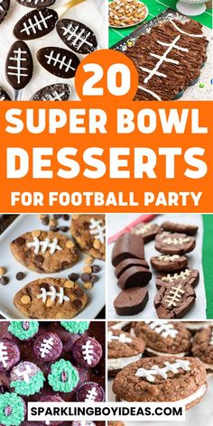 Get ready for the big game with these delicious Super Bowl desserts! From sweet treats to savory snacks, we have something for everyone. Our collection of Super Bowl dessert recipes includes easy and healthy options, as well as party favorites. Impress your guests with these creative Super Bowl dessert ideas, or simply enjoy a tasty treat while cheering on your favorite team. Don't miss out on these mouthwatering Super Bowl desserts – perfect for any Super Bowl party Superbowl Sunday Desserts, Sweet Superbowl Treats, Super Bowl Sweets Desserts, Best Superbowl Desserts