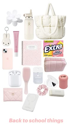 Back to school supplies 📚 What To Put In Bag For School, Back To School College Supplies, Middle School Essentials, College Supplies, School Must Haves, School Bag Essentials, Cute School Supplies, School College, I School