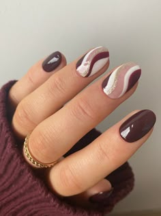 Manicure Gel, Trendy Nail Art Designs, Colorful Nails, Her Nails, Simple Nail Art Designs, Burgundy Nails, Trendy Nail Art, Winter Nail Designs, Fall Nail Art