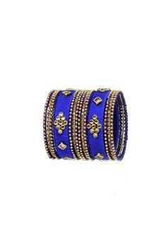 Fancy Handmade Silk Thread Blue Designer Bangles Thread Bangles Designs, Dark Blue Colour, Silk Thread Bangles Design, Designer Bangles, Thread Bangles Design, Silk Thread Bangles, Thread Bangles, Bangle Designs, Dark Blue Color