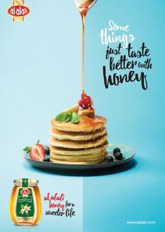 a poster advertising some things that taste better with honey