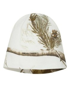 8" Camo Knit Beanie - WHITE REALTREE AP - ONE SIZE | Kati 8" Camo Knit Beanie Hat in white | Cotton/Polyester Blend Cheap Cute White Beanie, Cute White Cheap Beanie, White Outdoor Beanie Cap, White Hats For Outdoor Fall Season, White Hat For Outdoor Fall Season, White Cap For Fall, White Fall Cap Hat, White Cotton Beanie Hat, White Casual Beanie For Outdoor