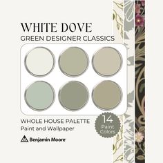 white dove green designer classics paint and wallpaper swatches for the design process