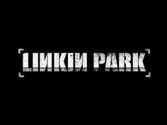 the logo for linkin park, which is featured in black and white letters on a dark background