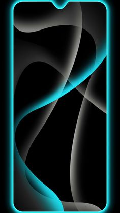 an abstract black and blue background with wavy lines in the shape of a rectangle