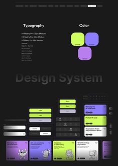 the website design for typograph is shown in purple, green and black colors