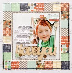 a scrapbook page with an image of a child