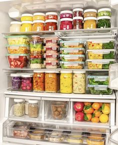 an open refrigerator filled with lots of food