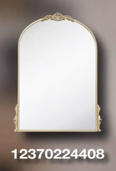 an ornate gold framed mirror is shown with the words, 123722408