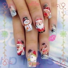 Nails Essie, Nail Designs For Short Nails, Nail Art Noel, Santa Nails, Designs For Short Nails, Xmas Nail Art, Beautiful Nail Polish, Elegant Nail, Elegant Nail Designs