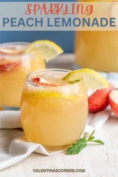 A homemade beverage is the perfect way to take your home dinners to the next level. This sparkling peach lemonade is the perfect homemade drink that tastes incredible. 
#peachlemonade #lemonaderecipe