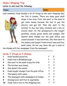 an english worksheet for children to learn how to read