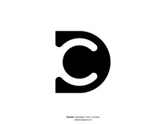 the letter c is made up of black and white letters, which appear to be overlapping