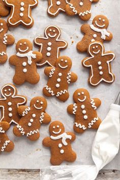 a bunch of ginger cookies that are on a table