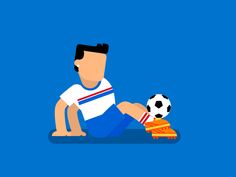 a man sitting on the ground next to a soccer ball and foot in front of him