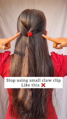 Small Claw Clips Hairstyles, Small Claw Clip, Claw Clip Hairstyle, Clip Hairstyle, Long To Short Hair, Instagram Creative Ideas, Clip Hairstyles, Makeup Tricks