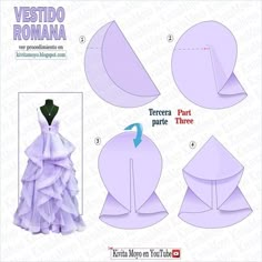 how to make an origami dress with paper step by step instructions for beginners