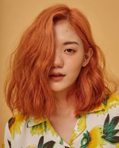 Gingers in kpop. Gorgeous beauty. Cheveux Oranges, Edgy Pixie, Drawing Hair, Super Hair, Trendy Hair Color, Hair Reference, Hairstyles For Round Faces, Long Bob