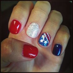 It Outfits, 4th Nails, Patriotic Nails Design, Stars Nails, Patriotic Nails, Fourth Of July Party, Usa Nails