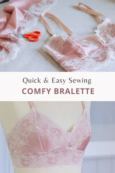 In this post, I’ll share my honest review of Simplicity 8228 bralette pattern by Madalynne, with you my experience of sewing the soft cup bra, as well as my general impression of this pattern and hacks I’ve made. Bra Making Pattern Free, Beautiful Sewing Projects, Balconette Bra Sewing Pattern Free, Bustier Bra Pattern, Comfy Sewing Patterns, Sewing Cotton Projects, Sewing Patterns Trendy, Sew Bra Pattern, Free Sewing Patterns Gifts