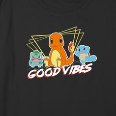 the good vibes t - shirt has an image of a cartoon character on it