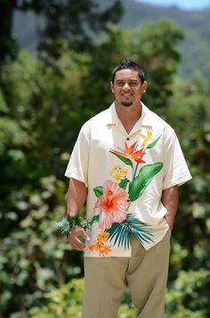 Male Hawaiian Outfit, Niharika Jain, Hawaiian Party Outfit, Jade Fashion, Jade Flower, Party Outfit Men, Hawaiian Men