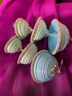 Excited to share the latest addition to my #etsy shop: Dangling Jhumka Earrings - Quilled Paper and beads -pastel light blue and light green https://etsy.me/3GHMxYS #women #earlobe #brass #no #geometric #semicircle #anniversary #leverback #blue Quilling Earrings Jhumkas, Quilling Jhumkas, Quilled Earrings, Quilling Earrings, Paper Quilling Designs, Diy Crafts Paper Flowers, Handmade Wall Art, Crafts Paper, Quilling Designs