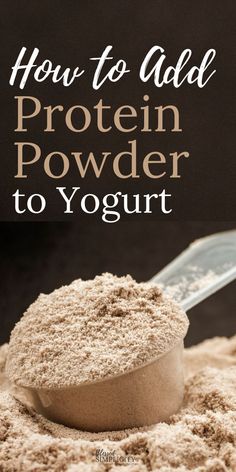 How to add protein powder to yogurt Protein Powder With Water, Protein Powder Mixed With Yogurt, How To Drink Protein Powder, Breakfasts With Protein Powder, How To Use Protein Powder In Baking, Protein Yoghurt Recipe, What To Put Protein Powder In, Recipes To Add Protein Powder