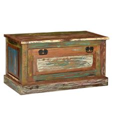 an old wooden chest with two drawers