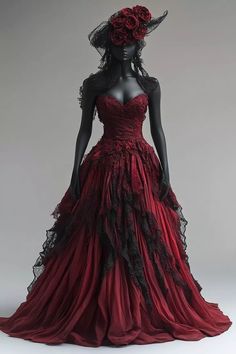 Gothic Wedding Dresses Pleated Sleeveless Ball Gowns Lace Appliques Bridal Gowns.  "This pin contains affiliate links, which means I may earn a commission at no cost to you extra for you". 
 #affiliate #advertising" Elaborate Dresses, Ball Gowns Victorian, Aesthetic Castle, Goth Wedding Dresses, Gothic Wedding Dresses, Fluffy Dress, Traditional Women, Best Wedding Dress, Gothic Wedding Dress