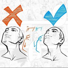 an image of two faces with arrows pointing to the same person's head in different directions