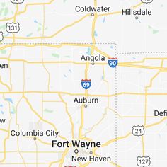 the location of fort wayne and new haven, minnesota on a map that shows where to go