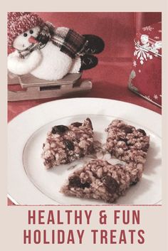 healthy and fun holiday treats on a plate