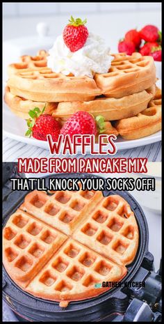 waffles made from pancake mix that'll knock your socks off