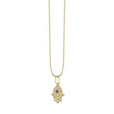 Gold & Diamond Mini Hamsa Necklace – Sydney Evan Gold Ball Chain, Hamsa Necklace Gold, Hand Chain Bracelet, Hamsa Charm, Gold Hamsa, Mini Gold, Hamsa Necklace, Art Necklaces, White Gold Sapphire