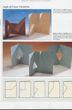 an open book with instructions on how to make origami structures in different shapes