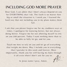 an old paper with the words including god more prayer