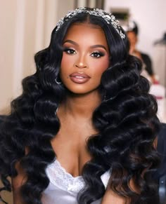 Colored Wigs For Black Women, Ali Grace Hair, Natural Hair Wedding, Ali Grace, Bridal Hair Down, Black Wedding Hairstyles, Bridal Hair Inspiration